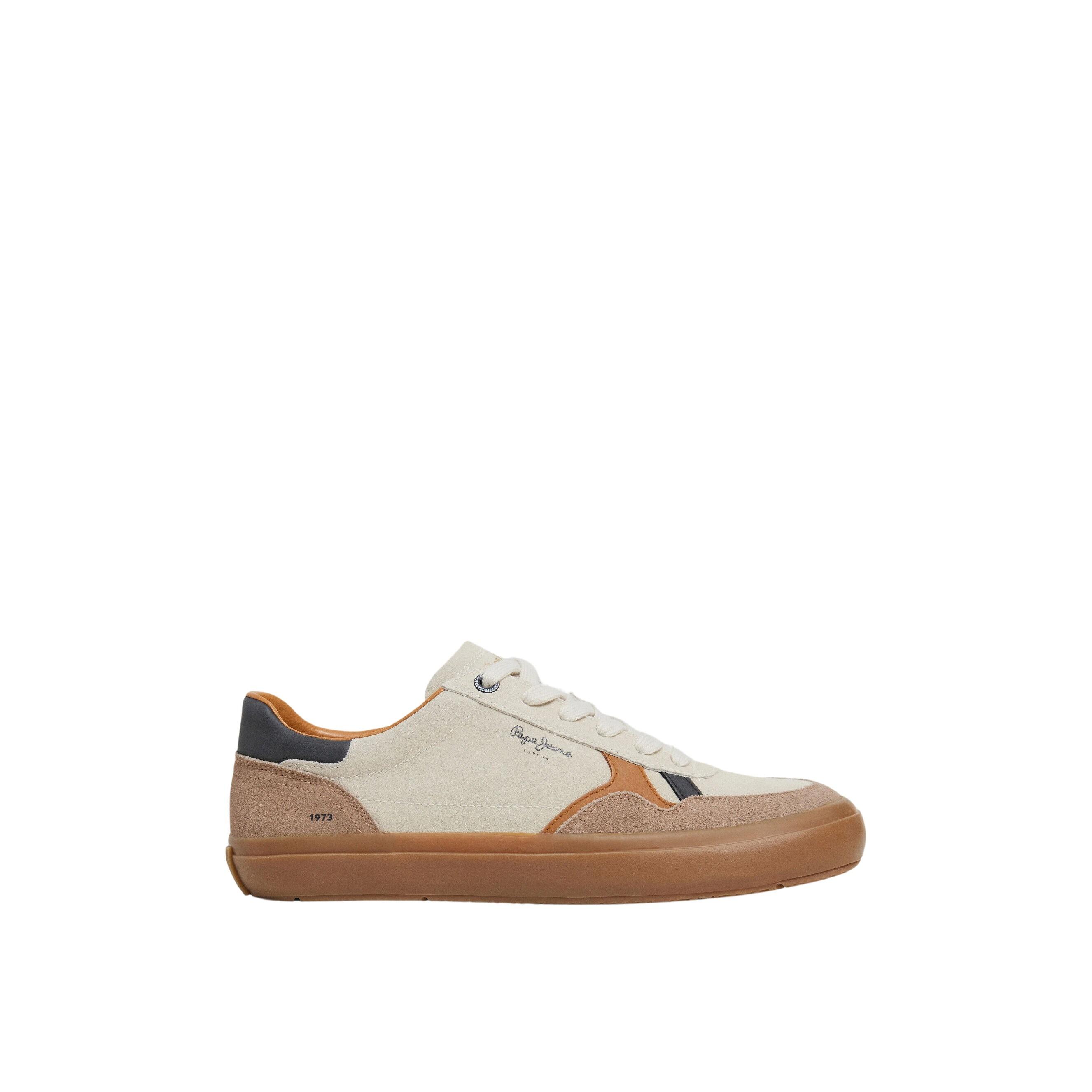 Pepe Jeans - Baskets Pepe Jeans Travis Retro - Baskets - Blanc|marron - 41 - Decathlon