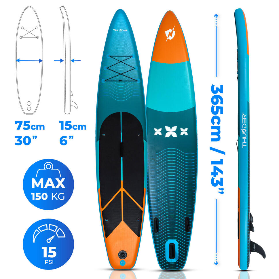 Deska SUP pompowana akcesoria THUNDER STORME 365cm