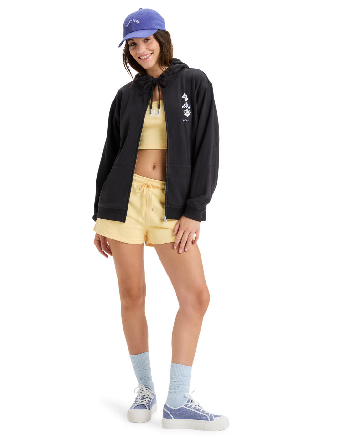 Roxy Surf Stoked Zip Hoodie-Phantom 4/5
