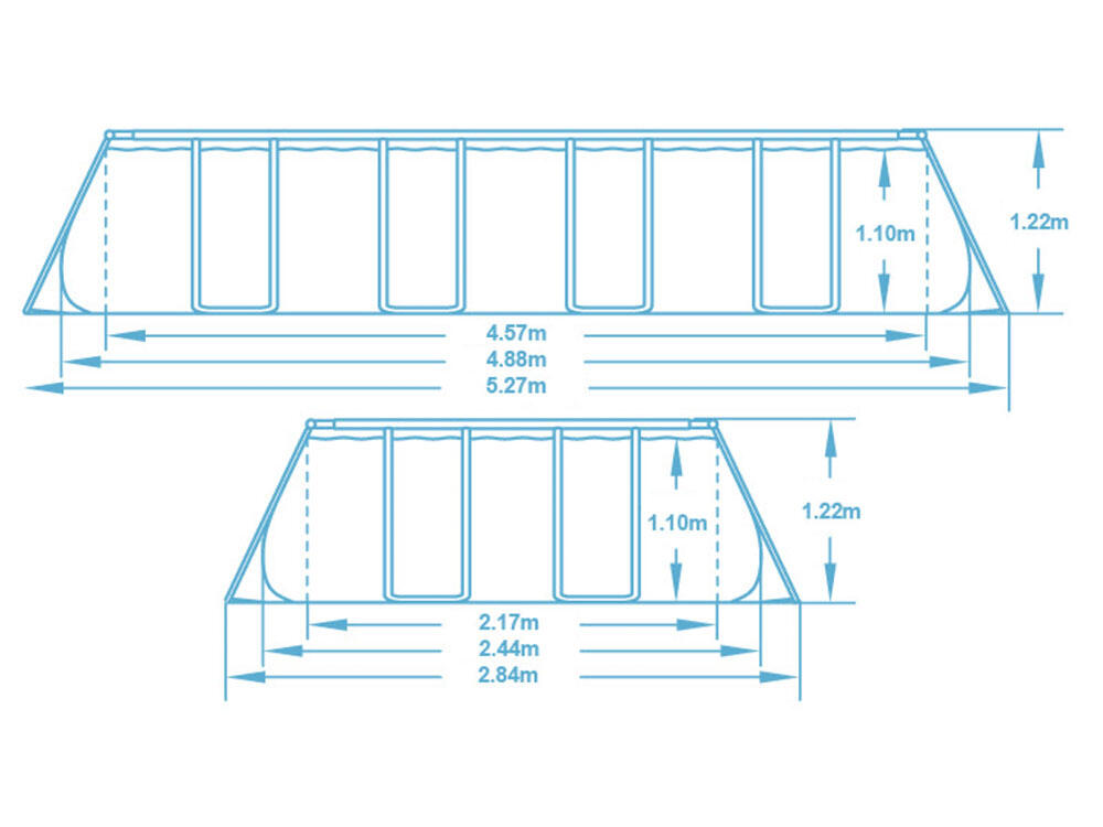 Basen ogrodowy stelażowy 488x244x122 zestaw 10w1 Bestway 56671N 7/7