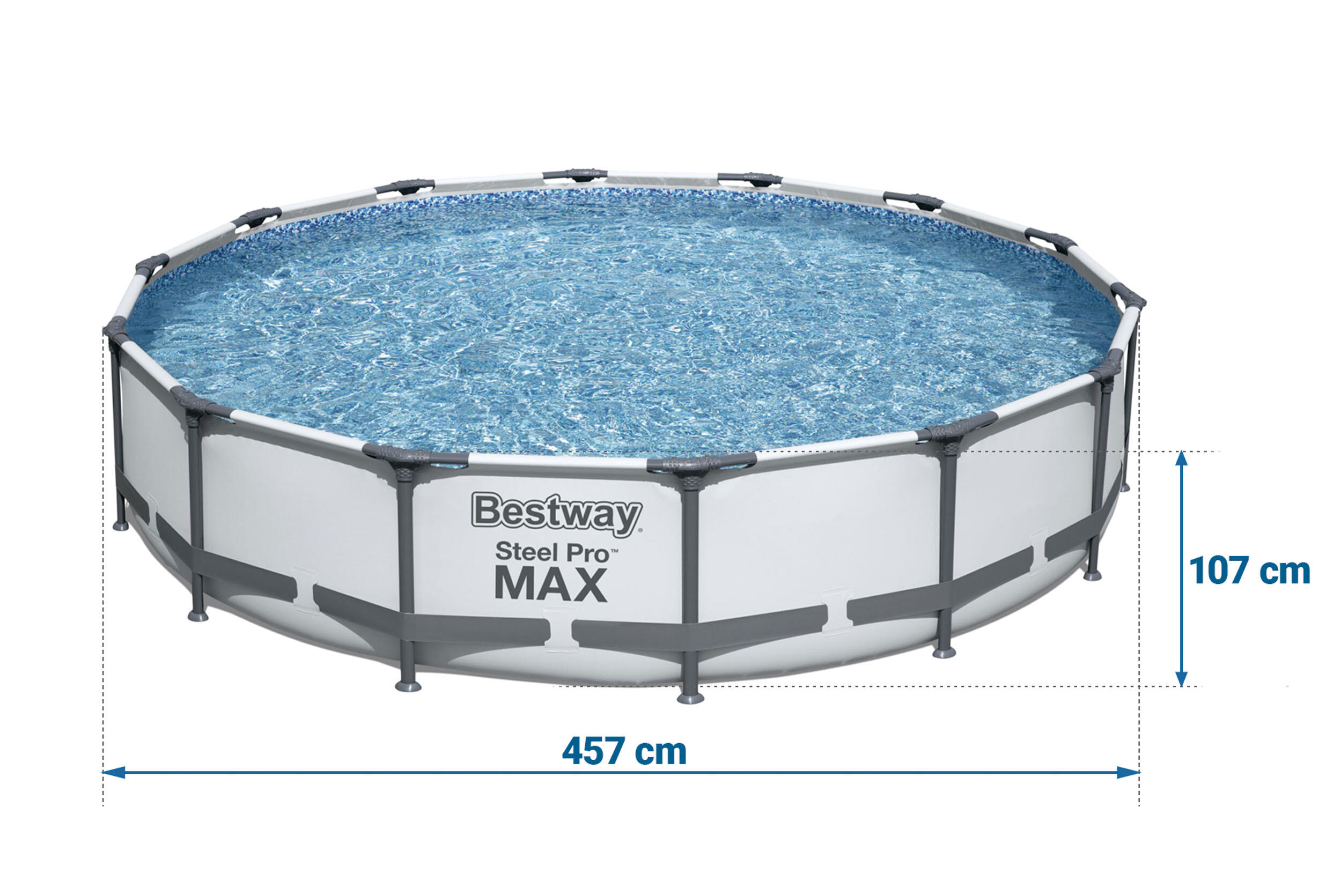 Basen stelażowy ogrodowy Bestway okrągły 457x107 cm 18w1 Full zestaw 6/7