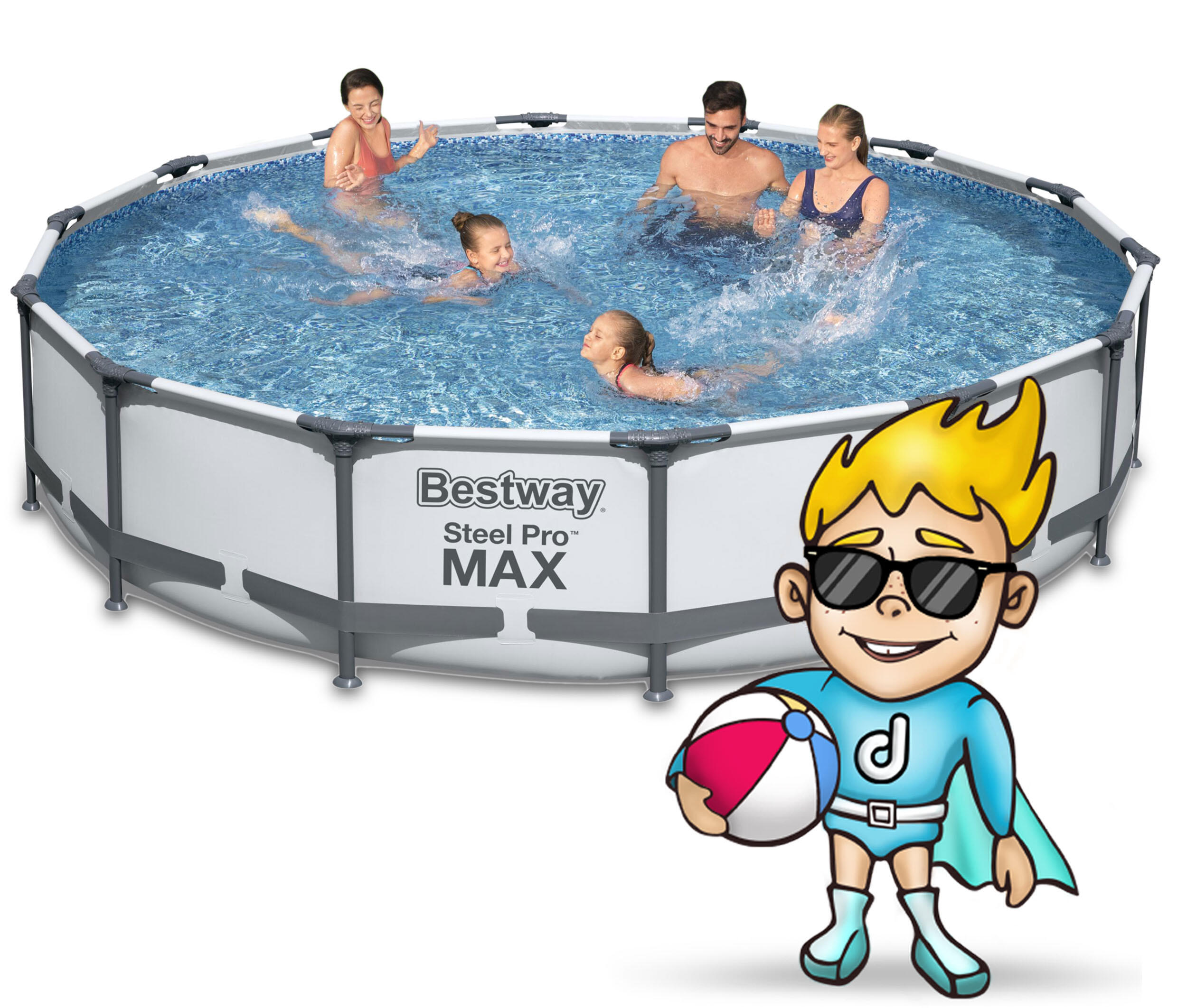 Basen stelażowy ogrodowy Bestway okrągły 457x107 cm 18w1 Full zestaw 2/7