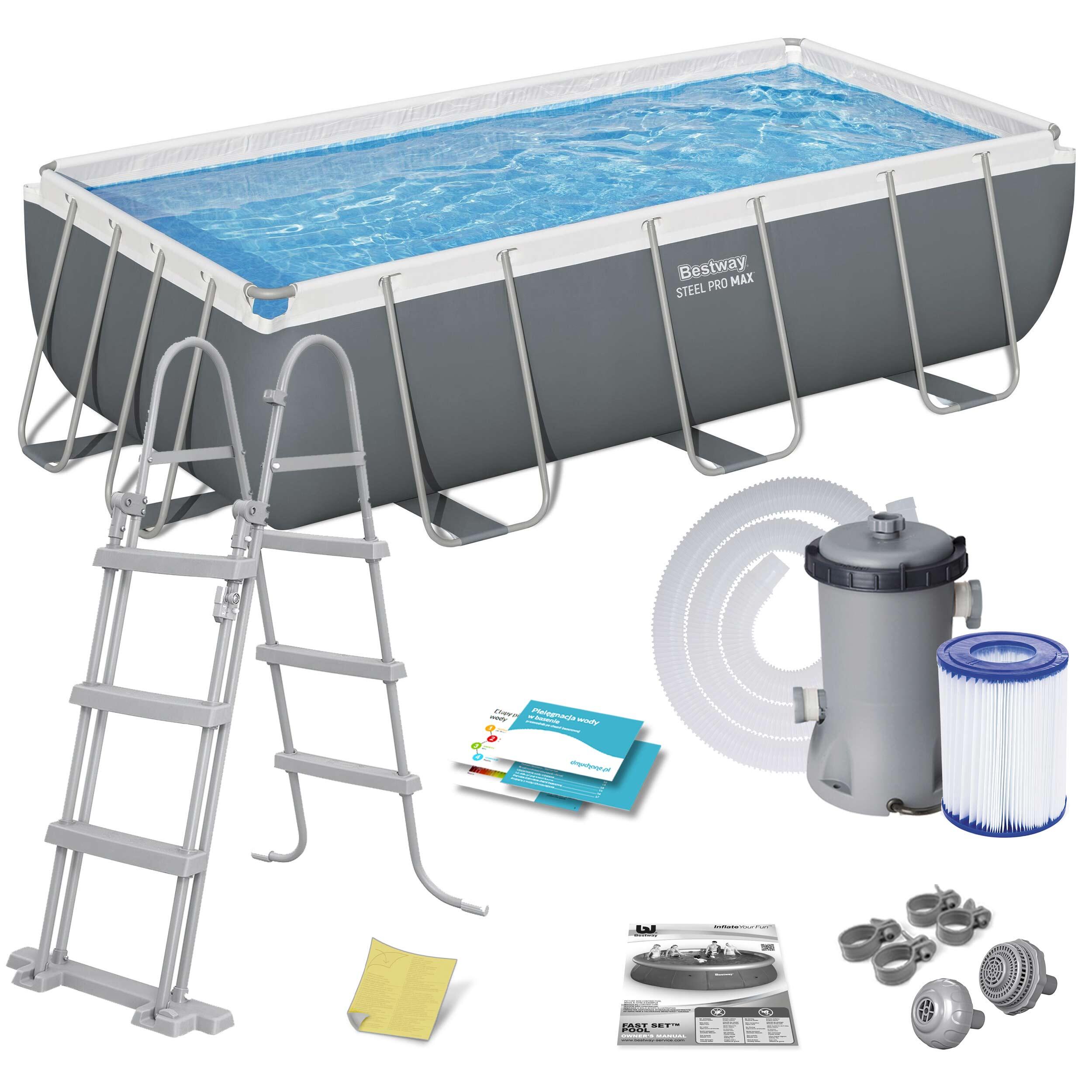 BESTWAY Bestway 56441-7 Set piscina fuori terra Steel Pro Max da 404x201x100 cm