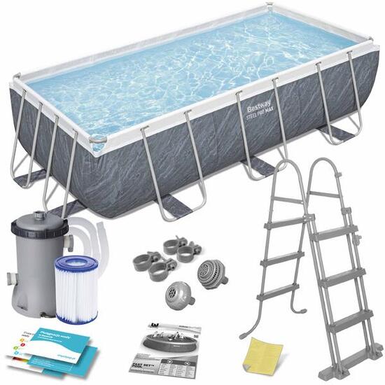 Piscine natation - Cadre En Acier gris