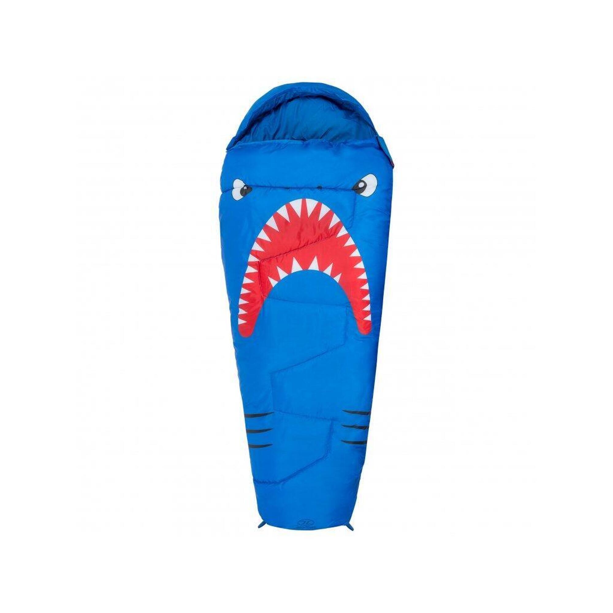 Highlander - Sac De Couchage Enfant Highlander Shark Print 15ºc - Sac De Couchage - Blanc|violet - Enfant - Decathlon