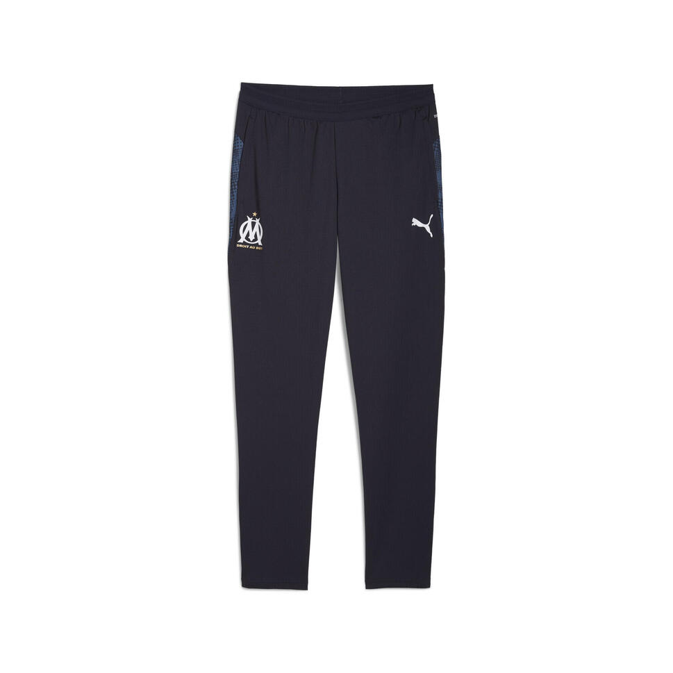 Męskie spodnie treningowe Olympique Marsylia PUMA New Navy White Blue
