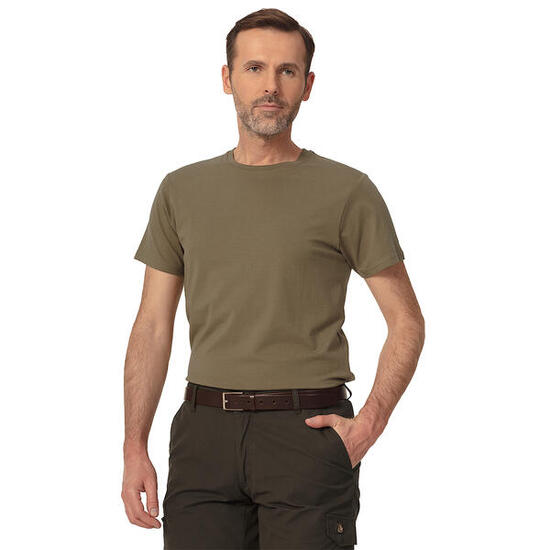 T-shirt de chasse homme Tagart FNT Beige en coton de haute qualité
