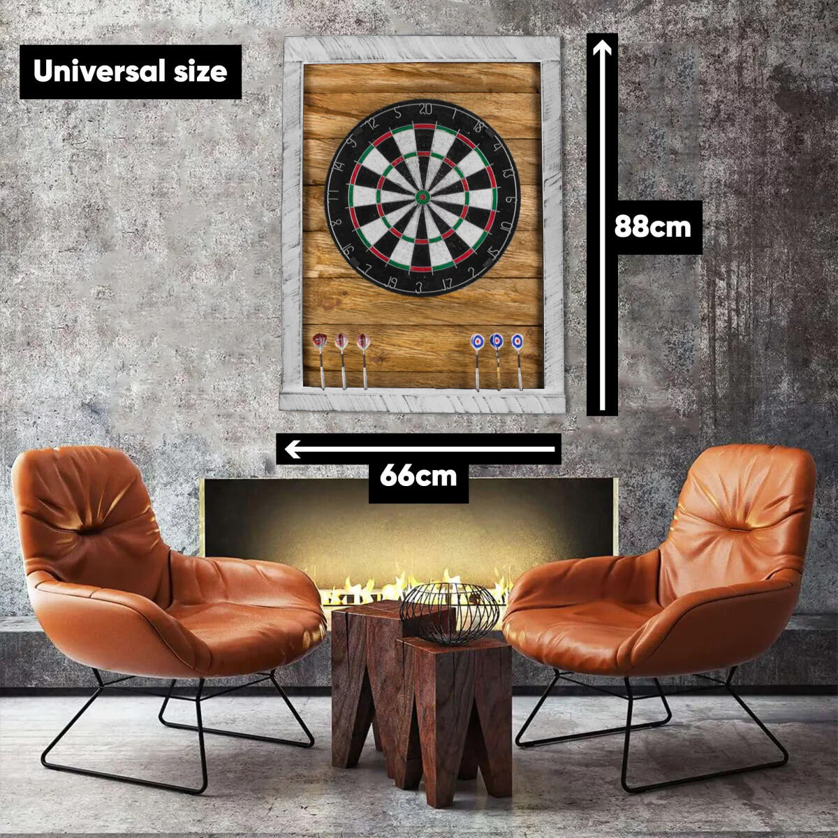 Tablica Drewniana John Paddle do Darta Retro Vintage 4/7