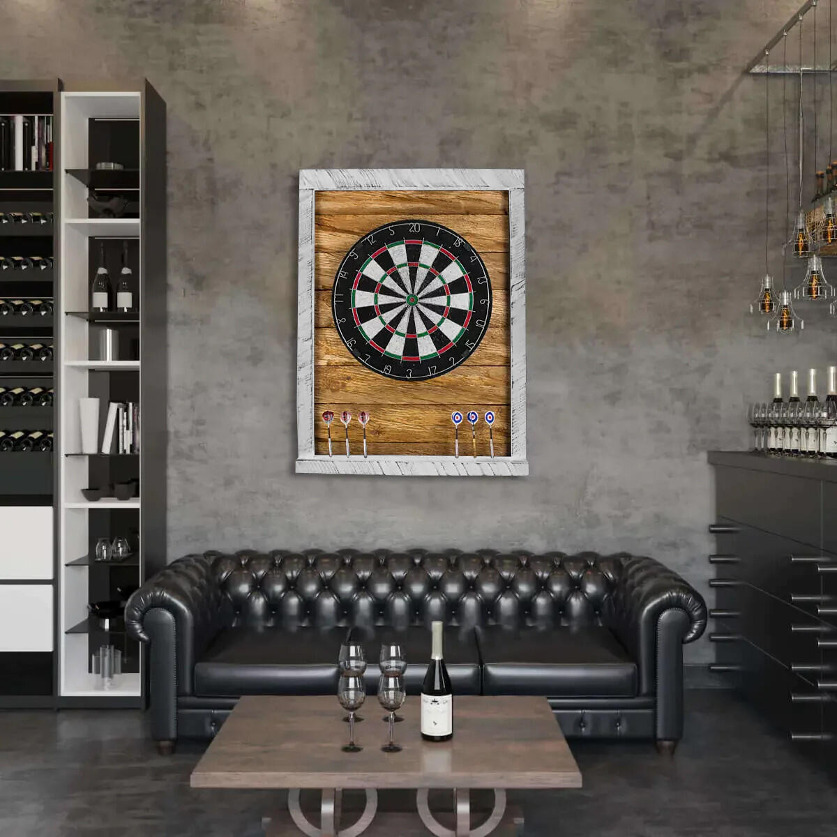 Tablica Drewniana John Paddle do Darta Retro Vintage 7/7