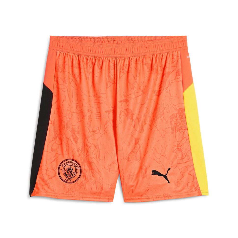 Męskie szorty KIDSUPER × MANCHESTER CITY PUMA Neon Sun Black Orange