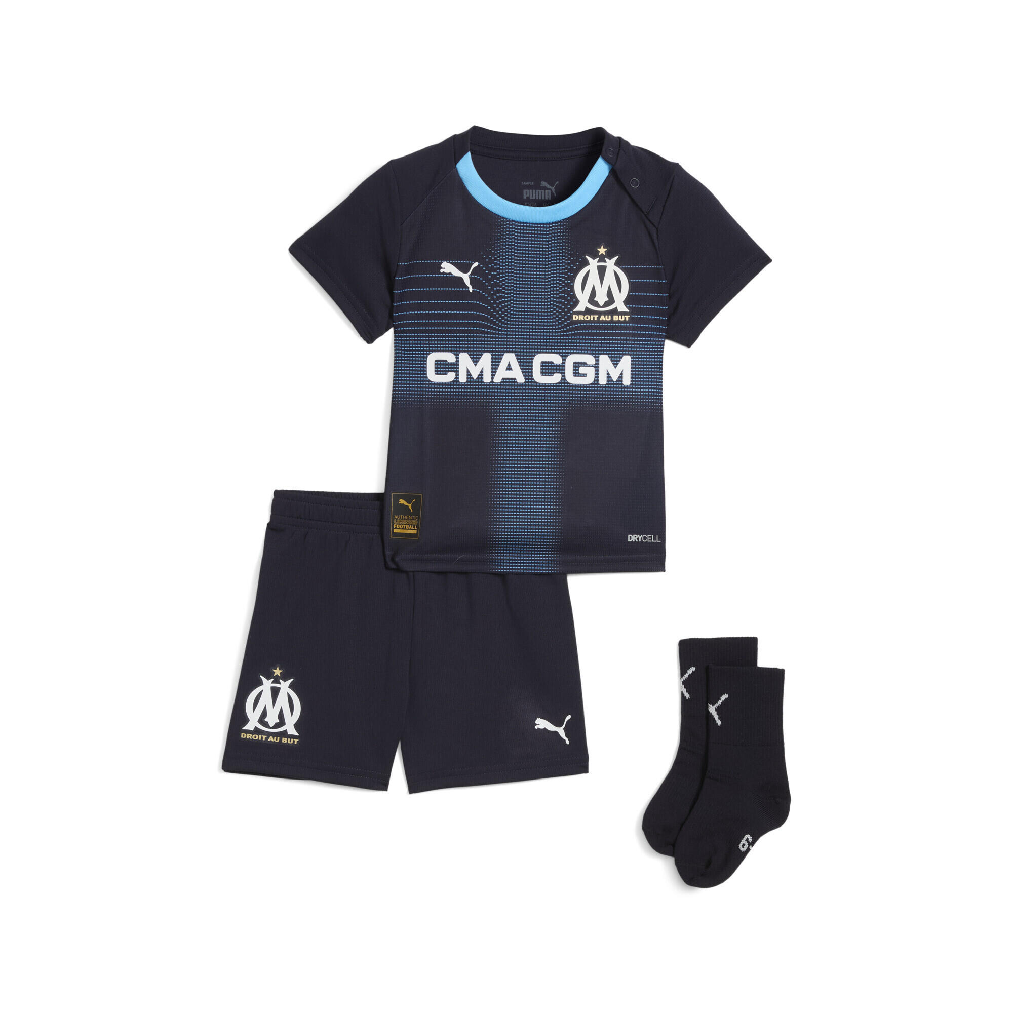 Puma - Babykit Away 25/26 Olympique De Marseille Bébé Puma - Tenue De Football - Bleu - 12 Mois - Decathlon