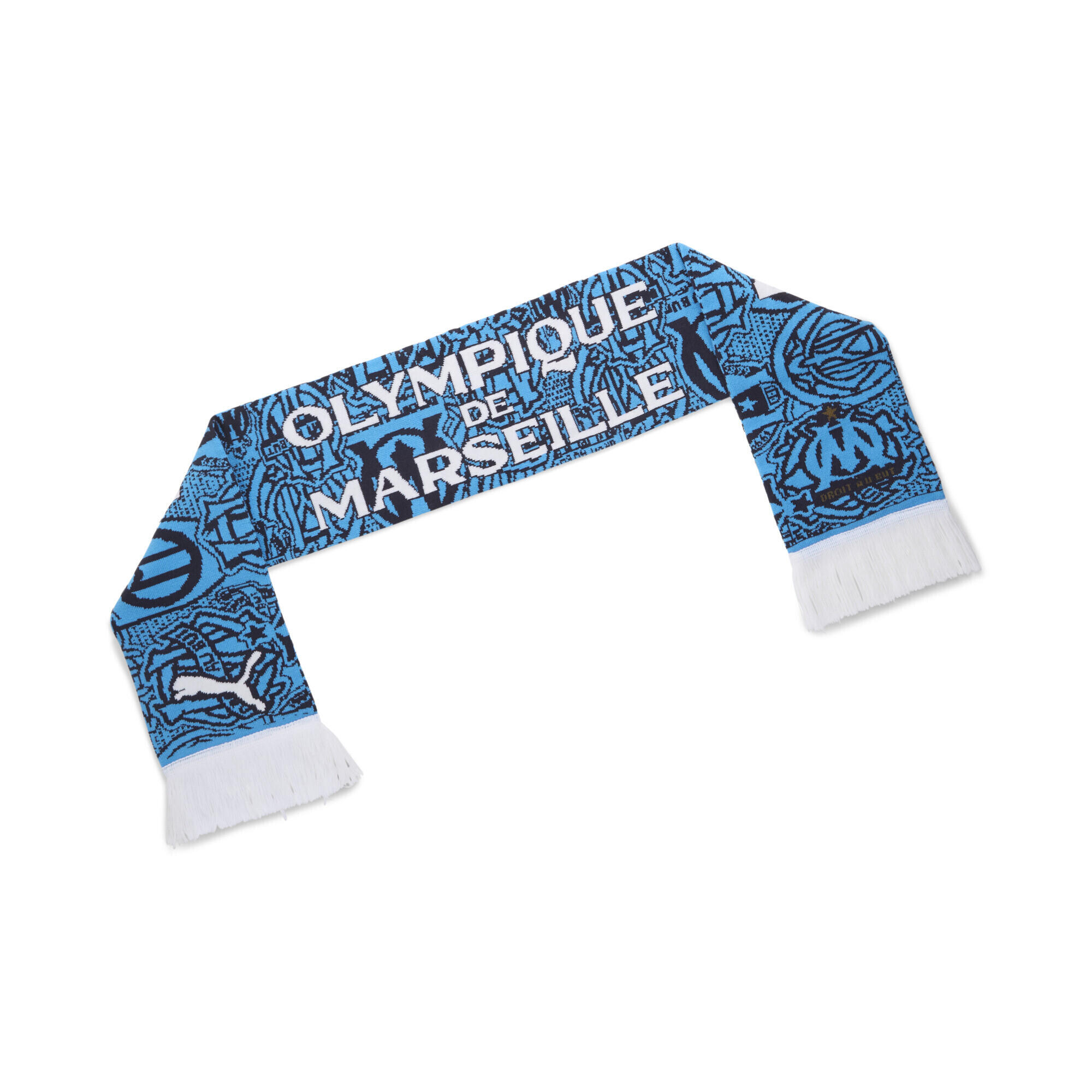 PUMA Olympique de Marseille Essentials Scarf PUMA Bleu Azur White Blue