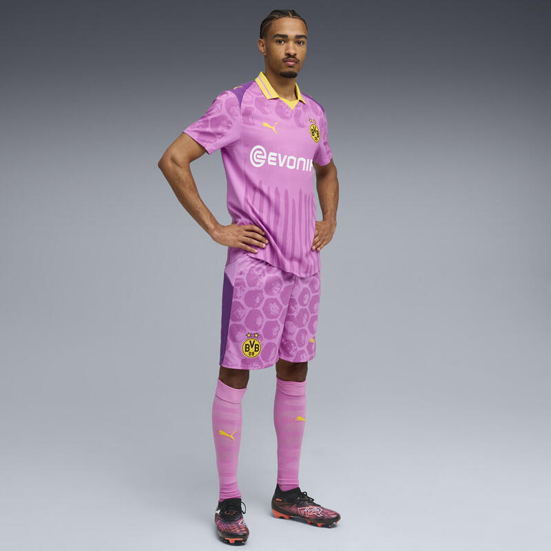 Męskie szorty KIDSUPER × BORUSSIA DORTMUND PUMA Mauve Pop Faster Yellow Pink