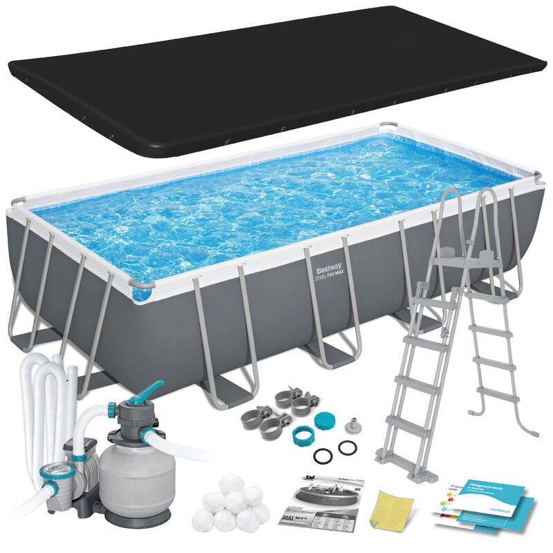 Basen ogrodowy stelażowy 549x274x122 cm zestaw 11w1 Bestway 56466N