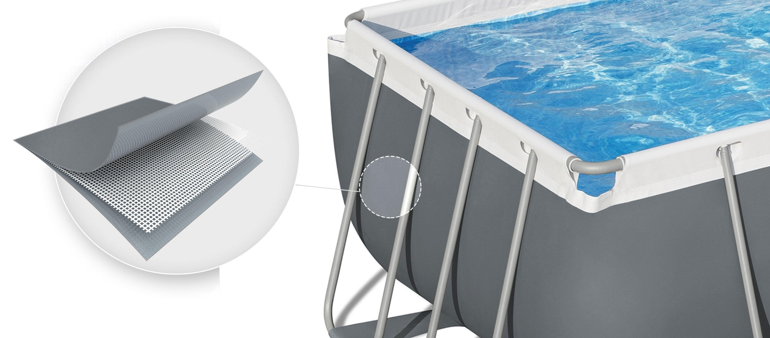 Basen ogrodowy stelażowy 549x274x122 cm zestaw 11w1 Bestway 56466N 4/6