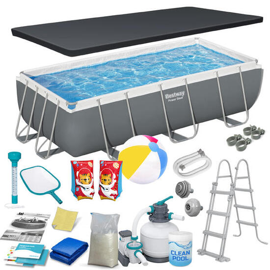 Basen stelażowy do ogrodu Bestway 404 x 201 x 100 xm zestaw 17w1
