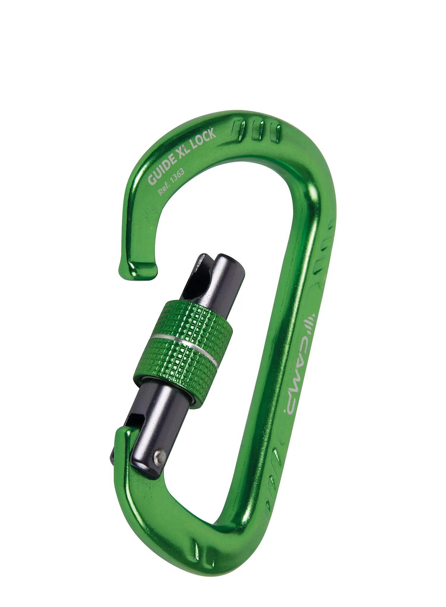 Mousqueton CAMP Guide XL Lock D aluminium vert 24 mm Keylock screw lock 28 kN 2/4