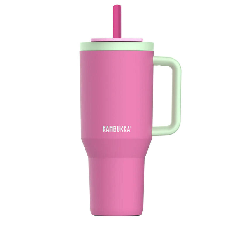 Kubek termiczny ze słomką Kambukka Rio 950ml - Bubblegum Mint