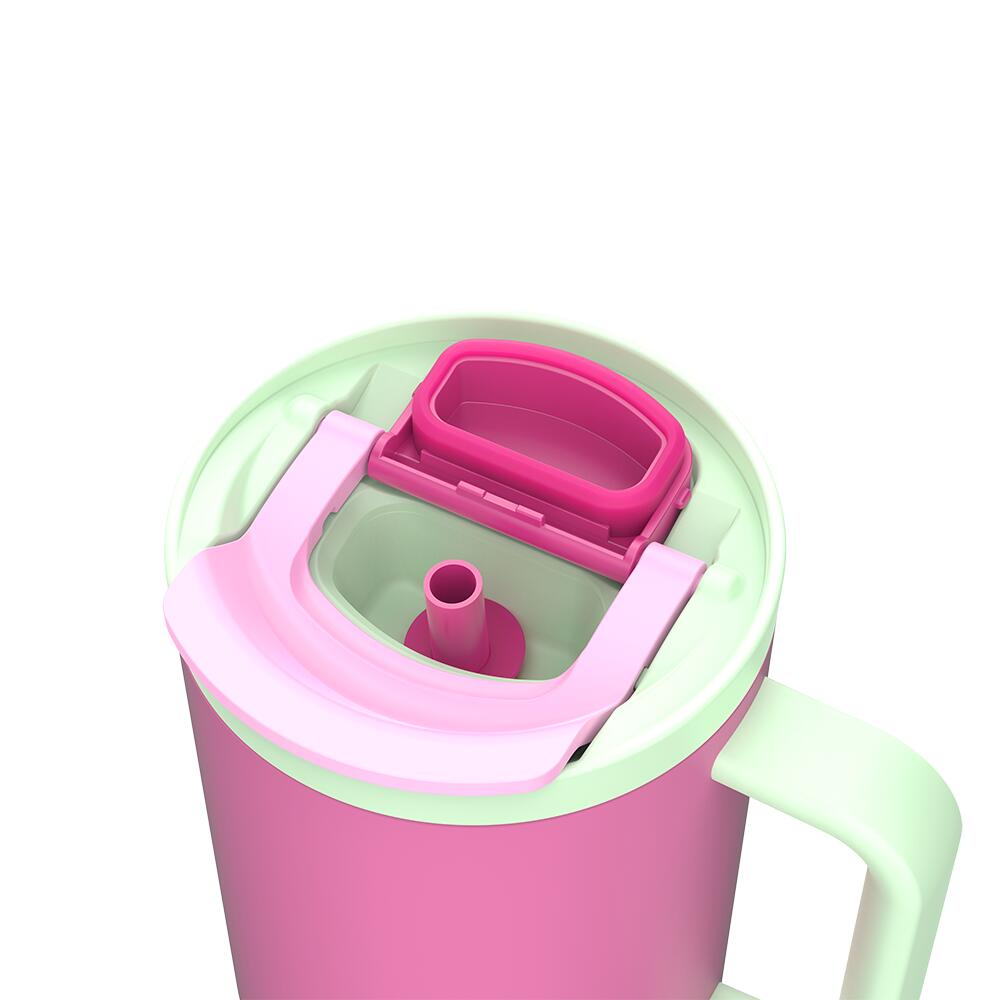 Kubek termiczny ze słomką termos podróżny Kambukka Rio 950ml - Bubblegum Mint 4/7