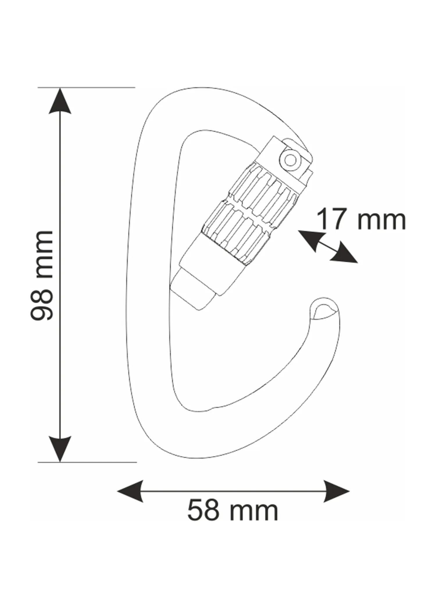 Verschlusskarabiner Orbit 2Lock gun metal 3/5