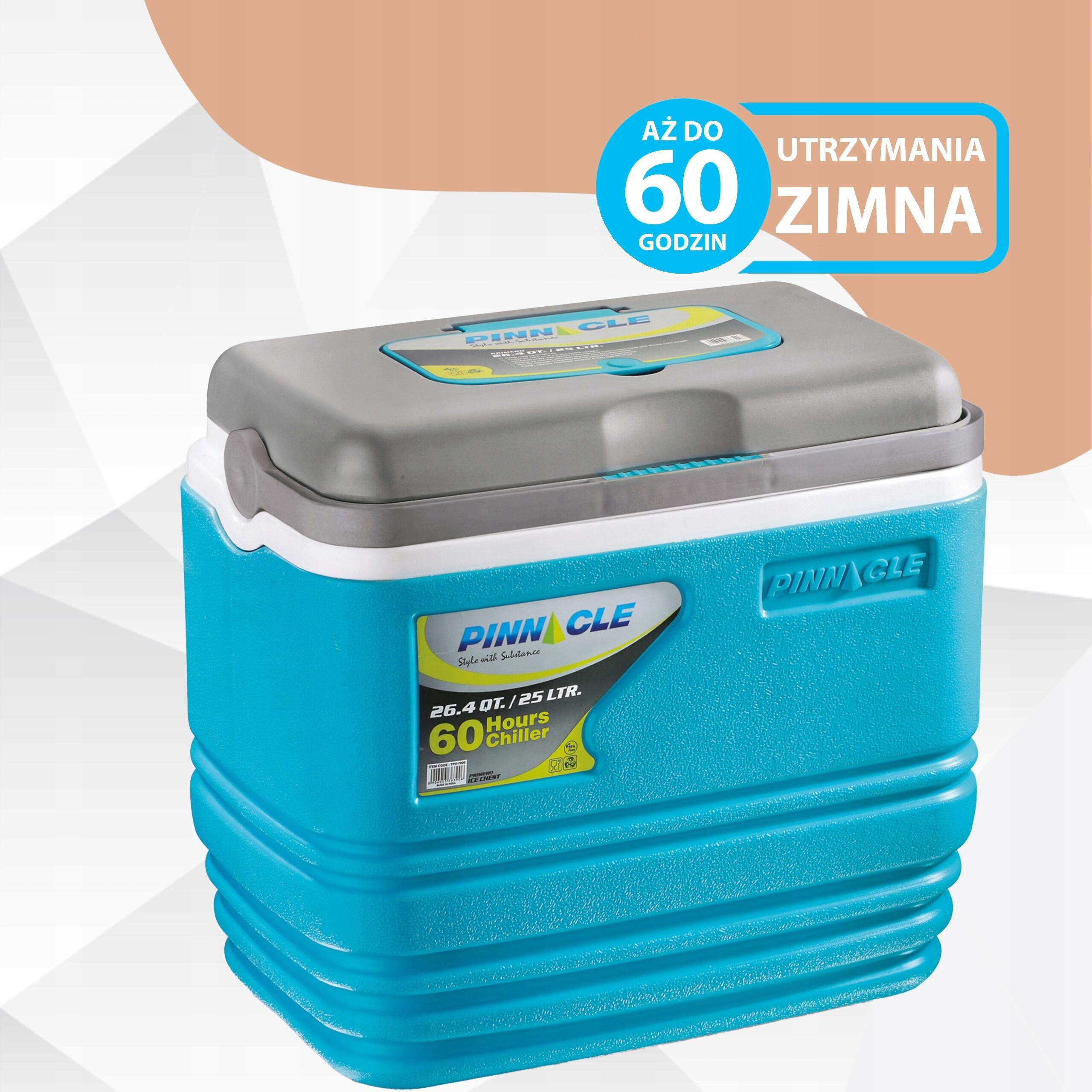 Lodówka kemping Pinnacle TPX7006 25L blue + 4 wkłady. 2x500ml, 2x1000ml 4/7