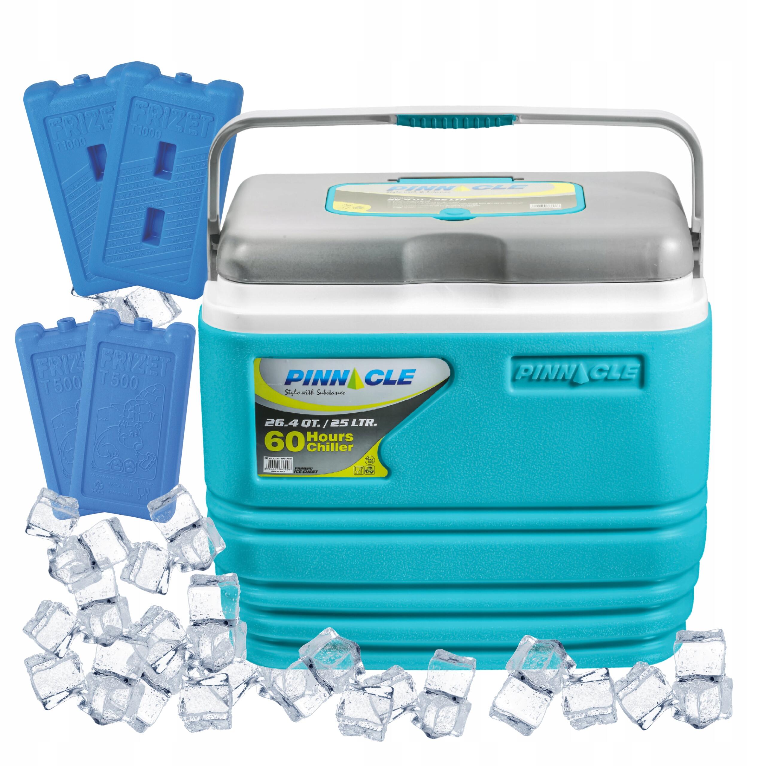 Lodówka kemping Pinnacle TPX7006 25L blue + 4 wkłady. 2x500ml, 2x1000ml 1/7