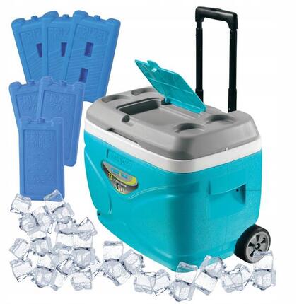 Lodówka turystyczna kółka Pinnacle 30L hydra + 6 wkładów 3x 1000ml 3x 500ml