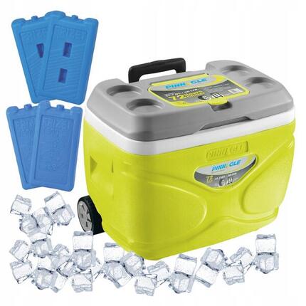 Lodówka turystyczna kółka Pinnacle 30L lime + 4 wkłady 2x 1000ml, 2x 500ml