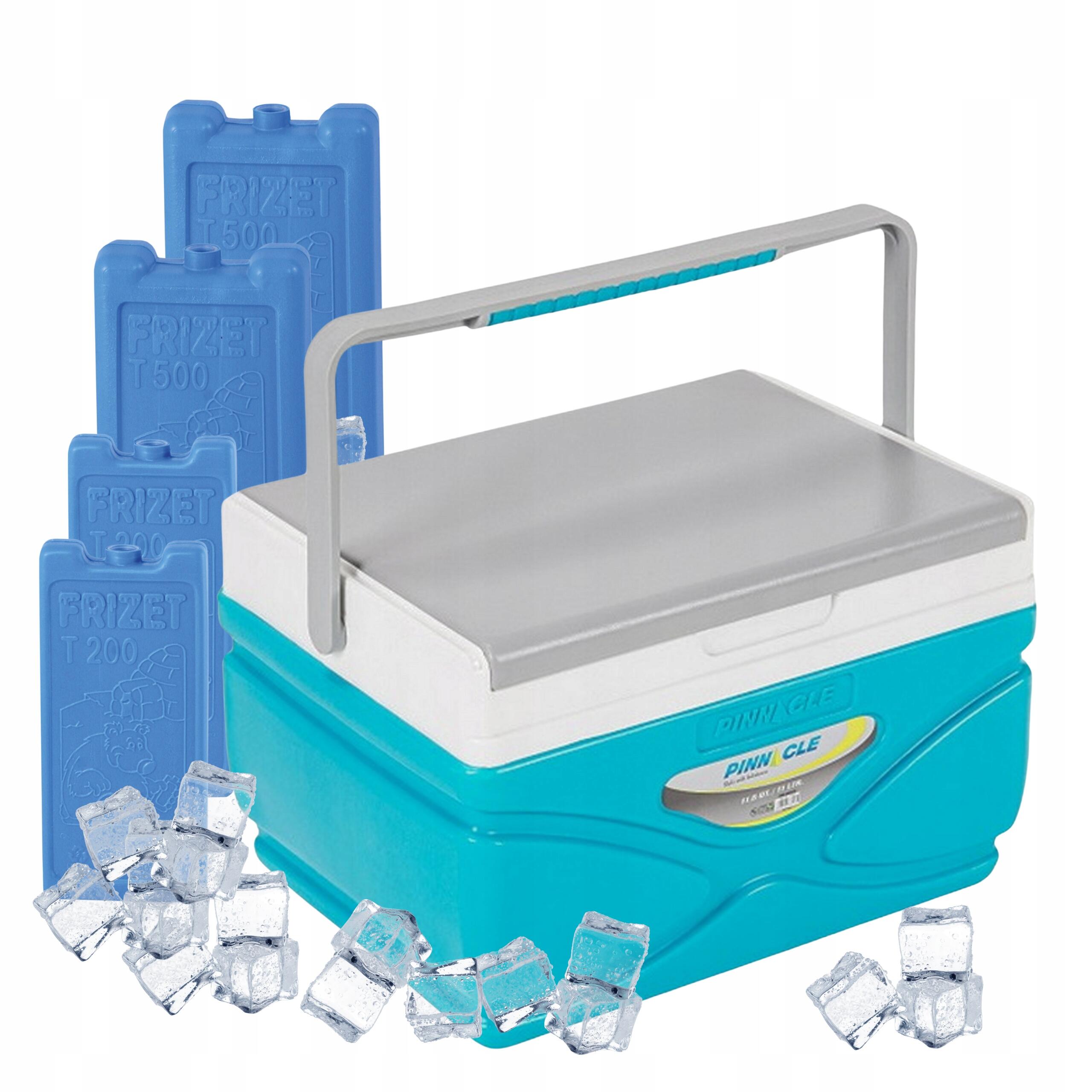 Lodówka turystyczna na wkłady 11L Pinnacle TPX 8001 turkusowa + 4 wkłady 1/7