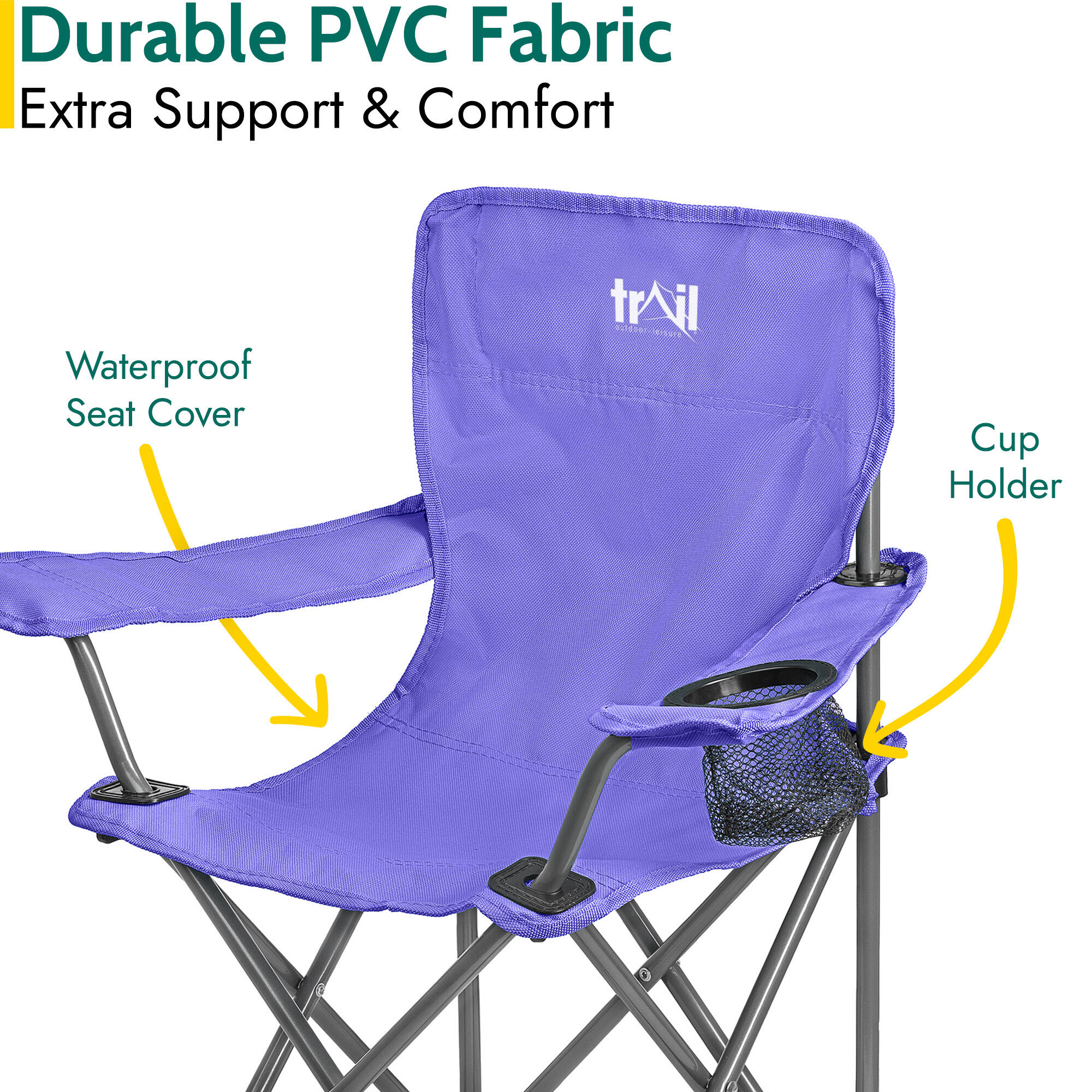 Kids Camping Chair Lightweight Folding Outdoor Childrens Seat With Rucksack 5/7
