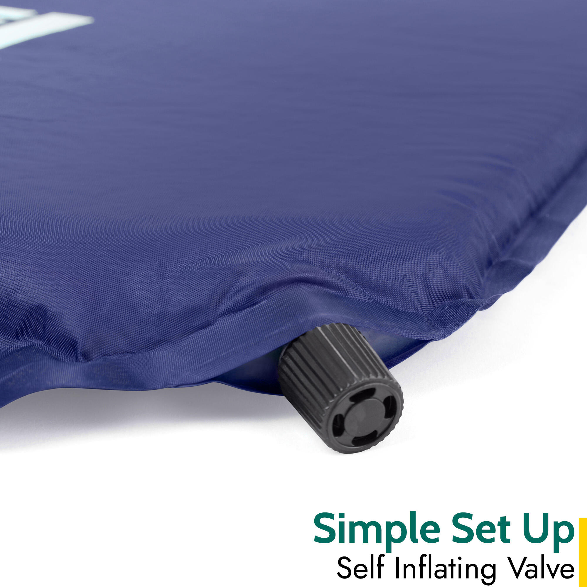 Single Camping Mat Self Inflating Inflatable Camp Roll Mattress With Bag Trail 3/7