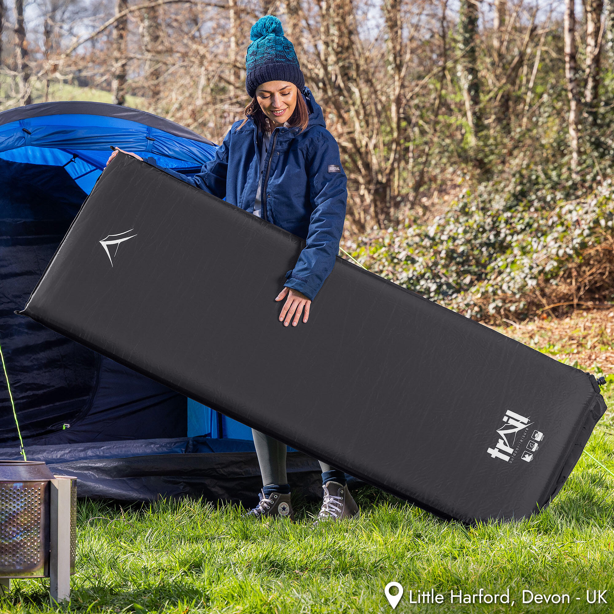 Extra Wide Self Inflating Sleeping Mat Foam Camping Mattress 186cm x 65cm x 10cm 2/7