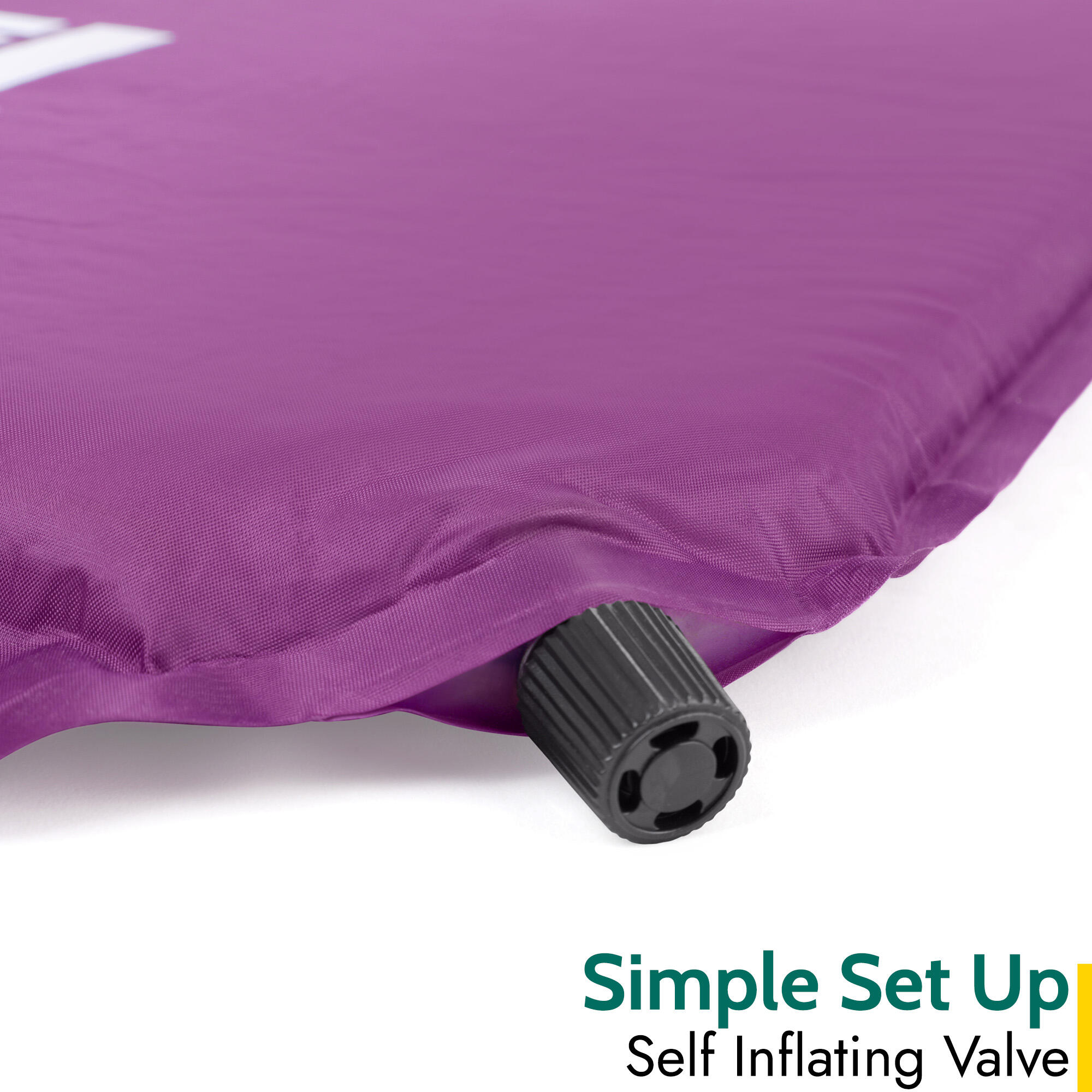Single Camping Mat Self Inflating Inflatable Camp Roll Mattress With Bag Trail 3/7