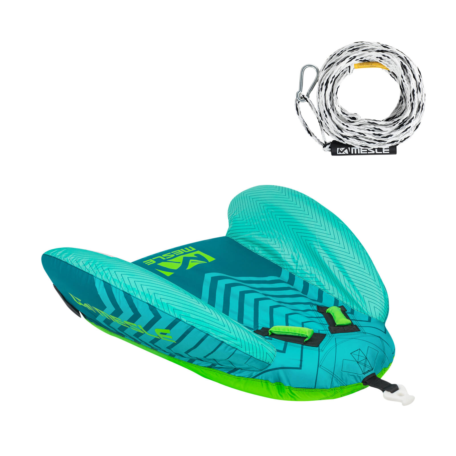 Mesle - Pack Bouée Tractée Cruzer Avec Corde 1 Personne Gonflable Bateau Nautique - Bouée Tractée - Bleu - Taille Unique - Decathlon