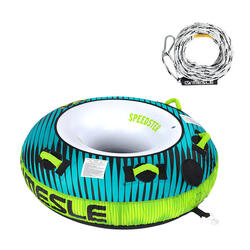 Pack Bouée Tractable Speedster avec Corde, 1 - 2 Personnes Gonflable Bateau