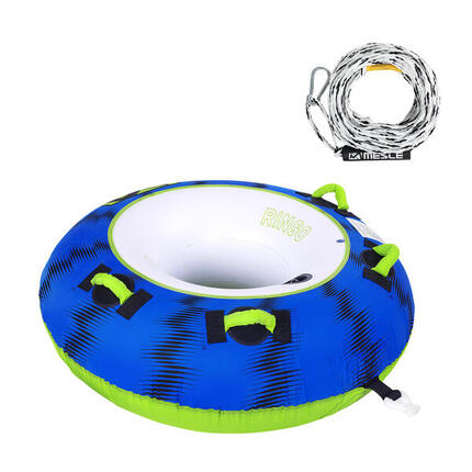 Pack Bouée Tractable Ringo avec Corde 1 Place Gonflable Bateau & Jetski Nautique