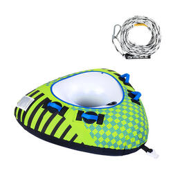 Pack Bouée Tractée Delta avec Corde 1 Personne Gonflable Bateau Jetski Nautique
