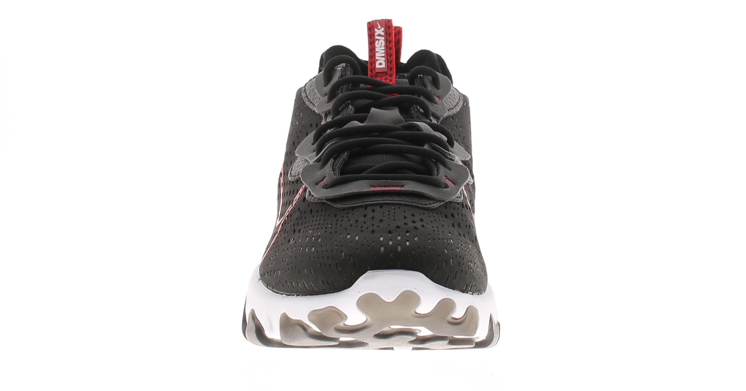 Nike Mens Trainers React Vision Lace Up Rubber Eva Outsole Black And Red UK Size 3/5