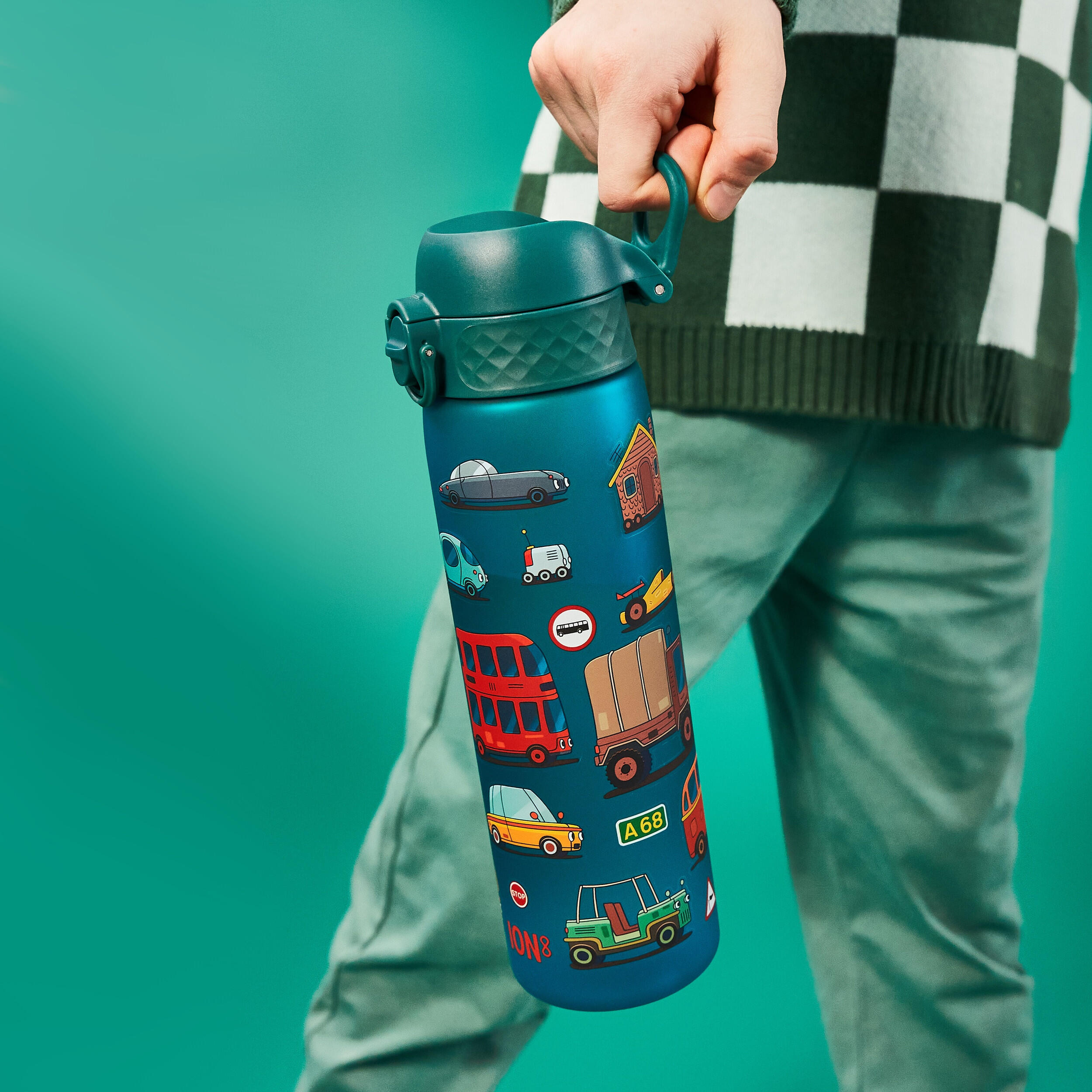 Bidon na wodę ION8 500ml z atestem PZH – szczelny, lekki, bez BPA 4/8