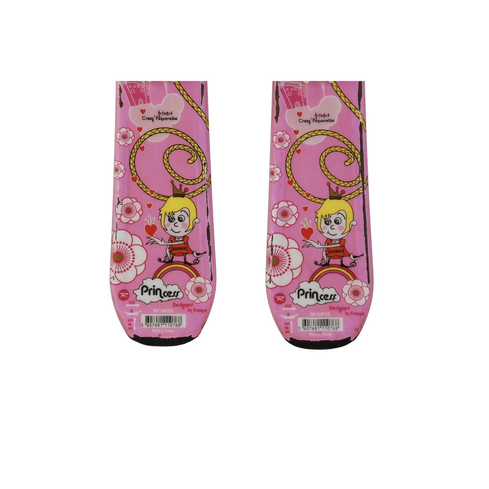 RECONDITIONNE - Ski Junior Rossignol Princess + Fixations 4/5