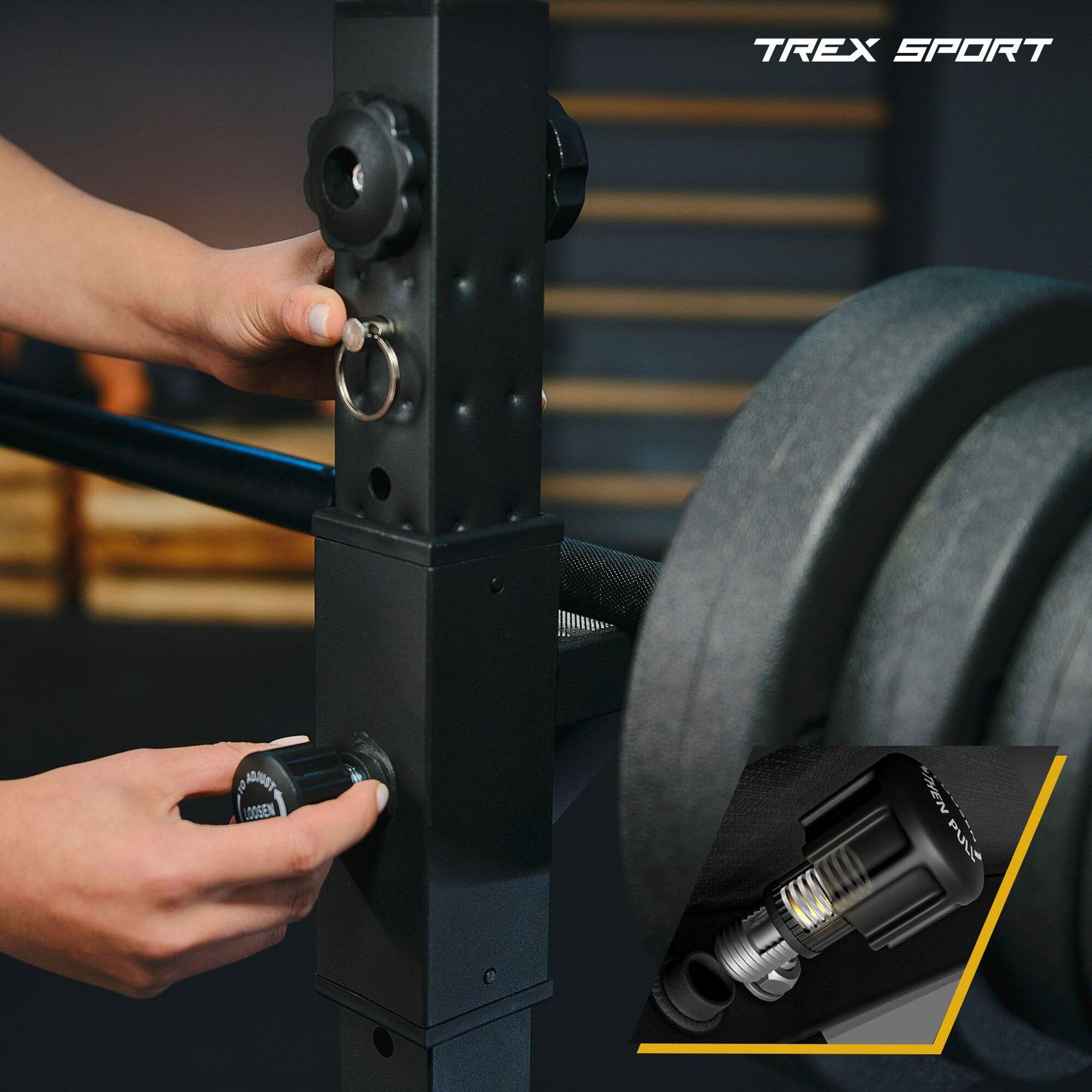 Supports d’haltères réglables Trex Sport TX-100S avec poignées dips 4/7