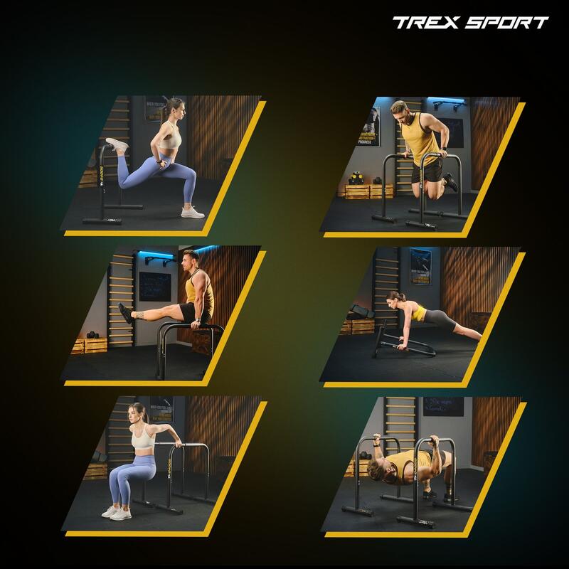 Poręcze stacjonarne regulowane do dipów i pompek Trex Sport TX-040DS max. 200kg