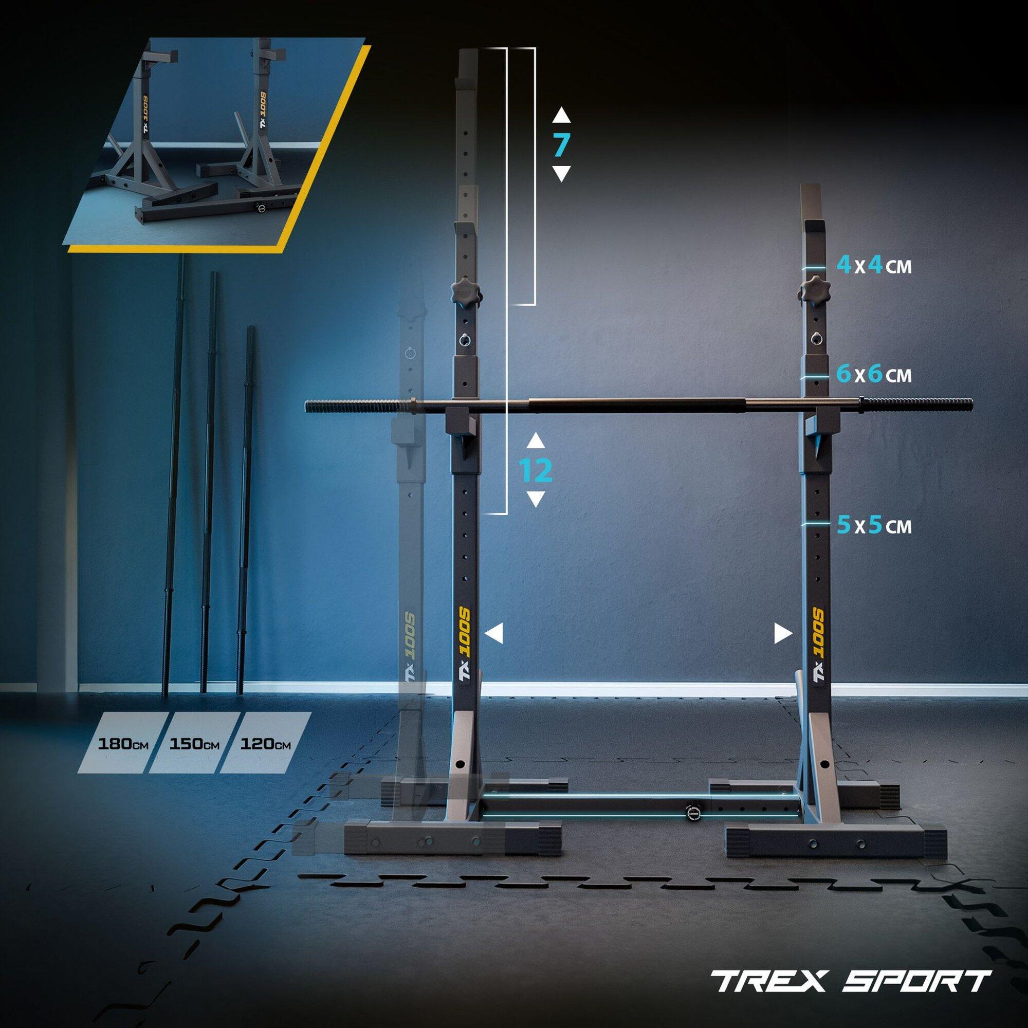 Supports d’haltères réglables Trex Sport TX-100S avec poignées dips 3/7