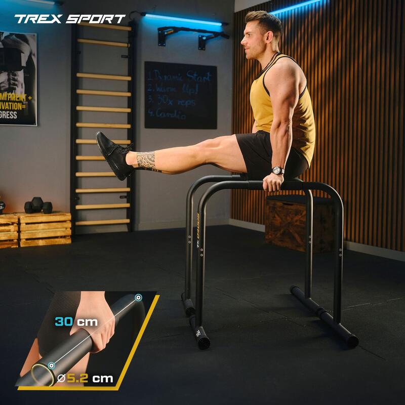 Poręcze stacjonarne regulowane do dipów i pompek Trex Sport TX-040DS max. 200kg
