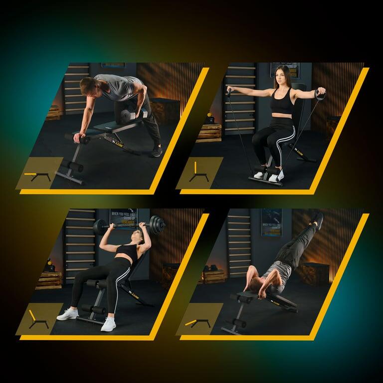 Banc de musculation réglable pliable Trex Sport TX-110B avec extenseurs 4/7