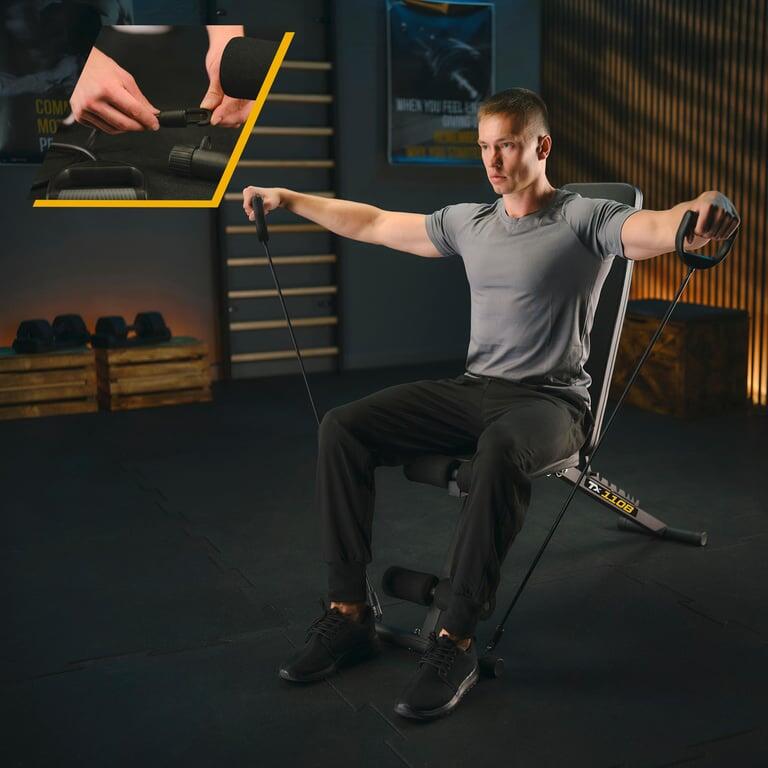 Banc de musculation réglable pliable Trex Sport TX-110B avec extenseurs 5/7
