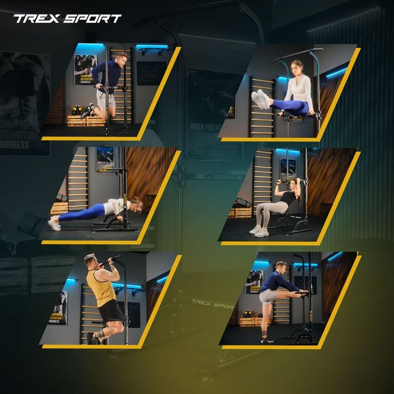 Torre de dominadas y fondos Trex Sport TX-060PR ajustable 150 kg 5/7
