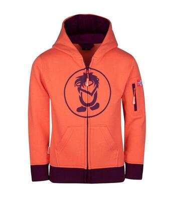 Hoodie Pullover mit Kapuze Sortland Kirschrot/Koralle