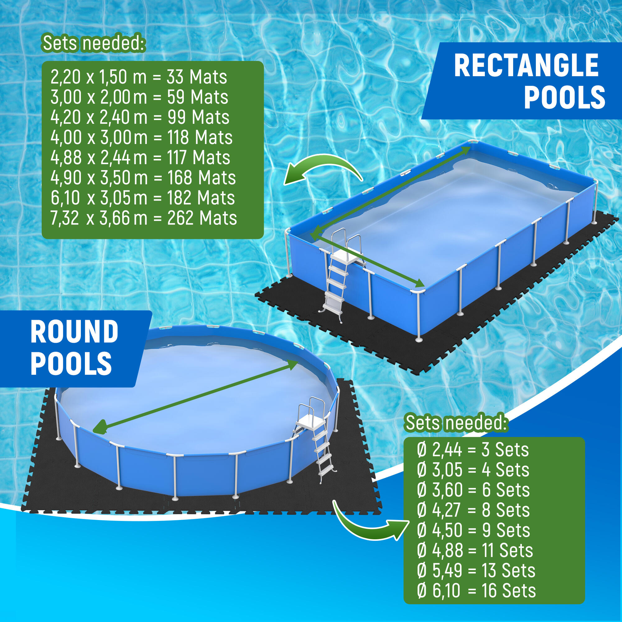 NEOLYMP Poolmatte Outdoor – flexibel, rutschfest, einfach individuell anpassbar 6/7