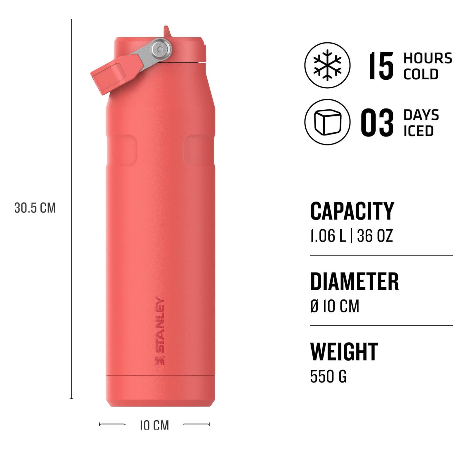 Stanley IceFlow Flip Straw 2.0 Water Bottle-Hot Coral 7/7